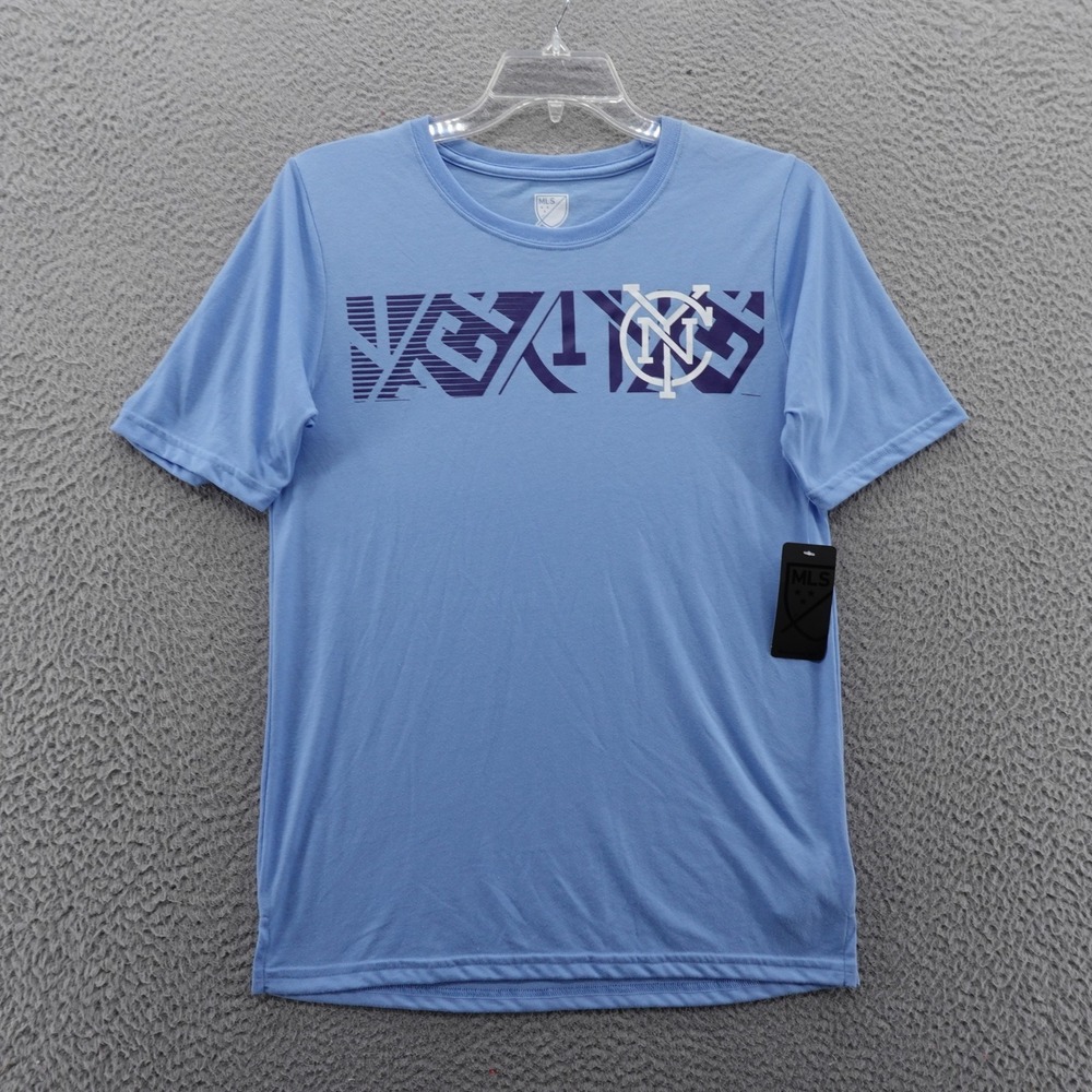 New York City Football Club MLS Soccer TShirt Youth XL 18/20 Light Blue NWT